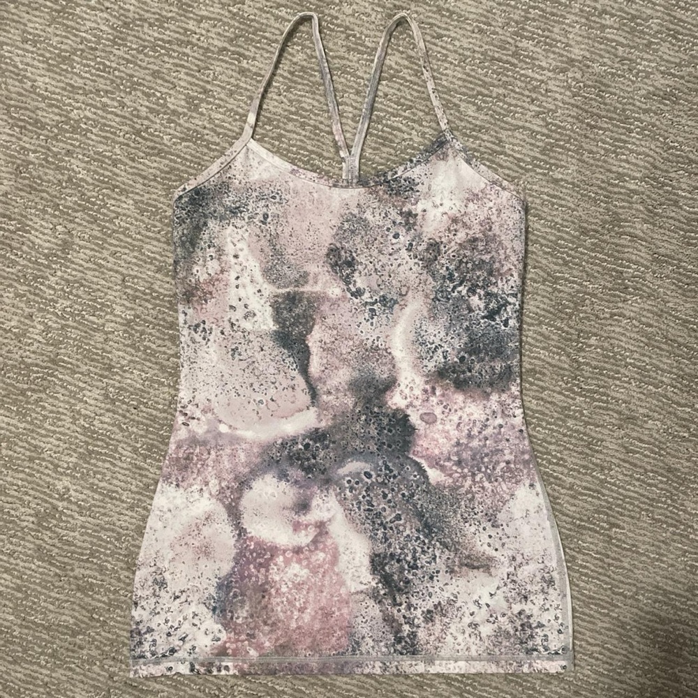 Lululemon Flow Y Luon Tank in Sugar Crush Multi (waist length)